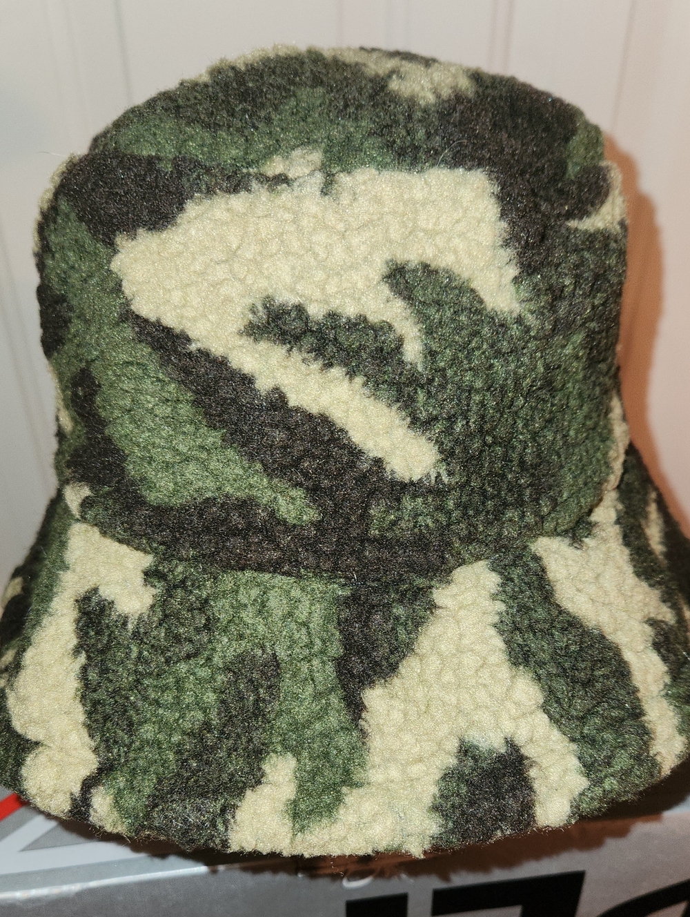 Camouflage Sherpa Bucket Hat - Green Camo